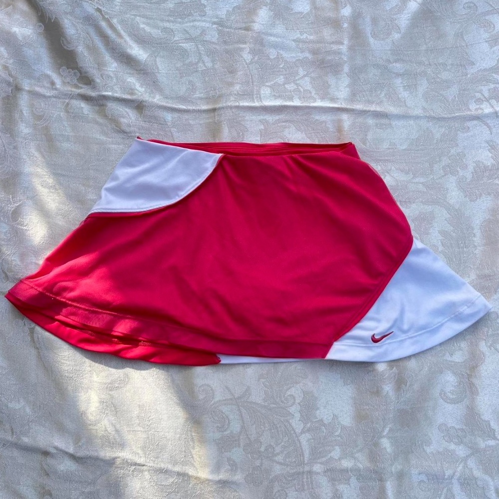 Nike Pink and White Tennis Skirt